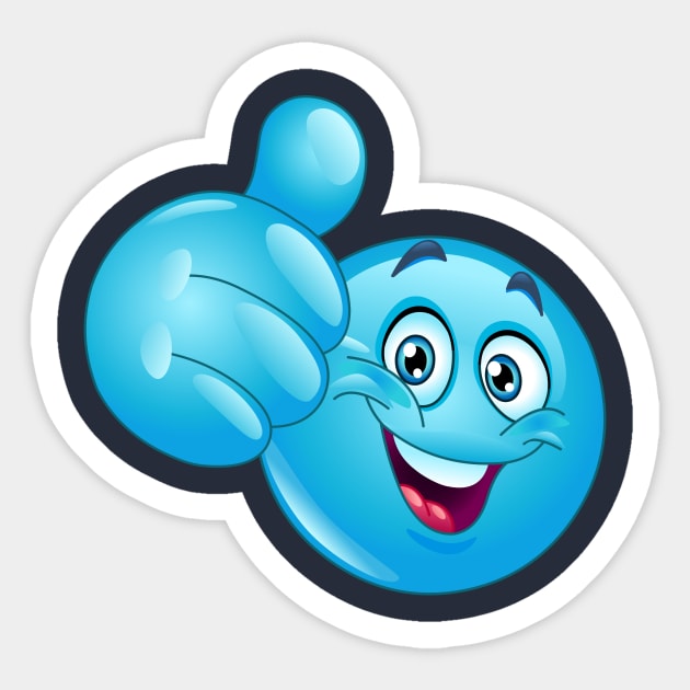 Blue Thumb up Emoji Sticker by DigiToonsTreasures